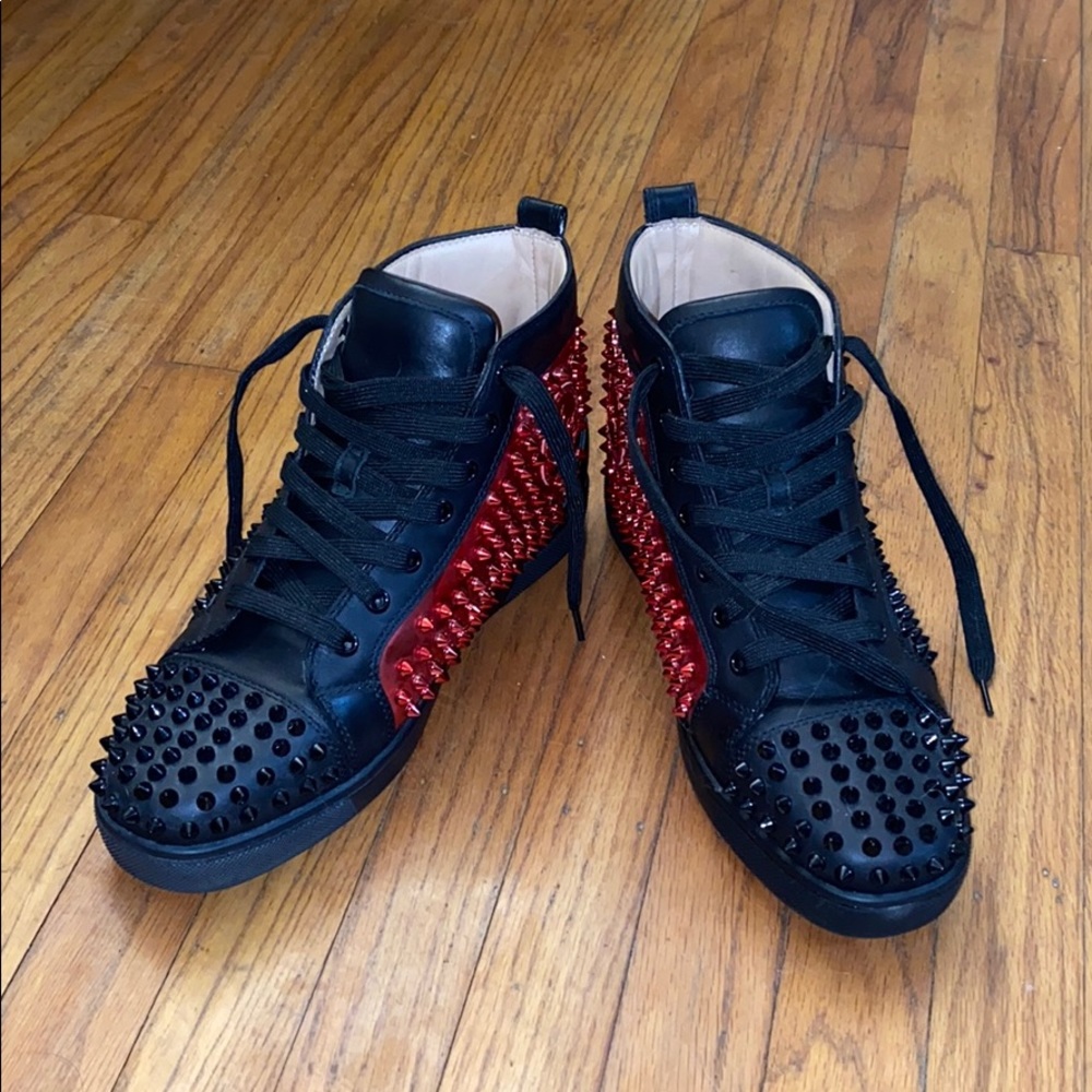 christian louboutin spike sneakers